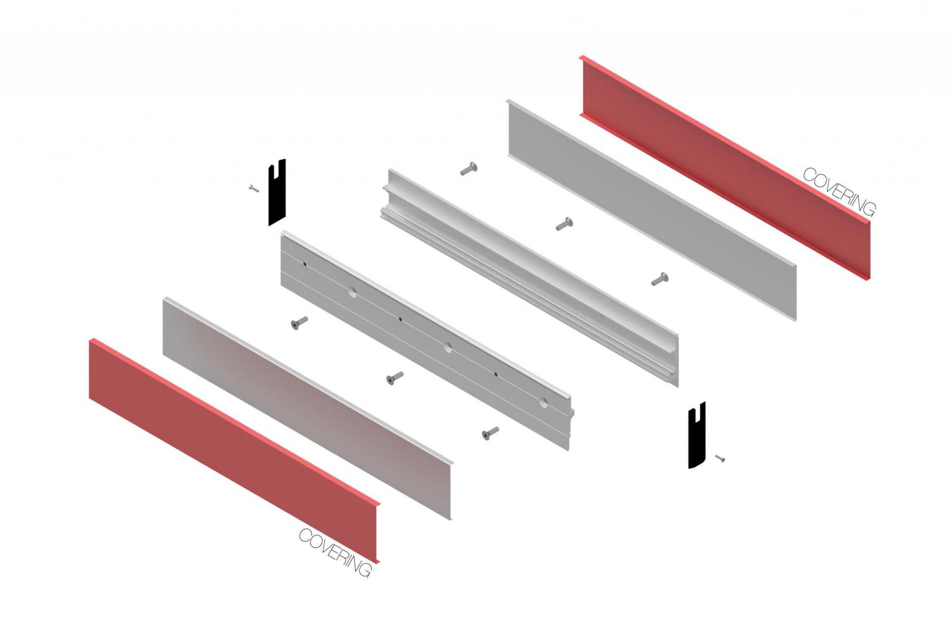 Glasschiebewand technische Zeichnung